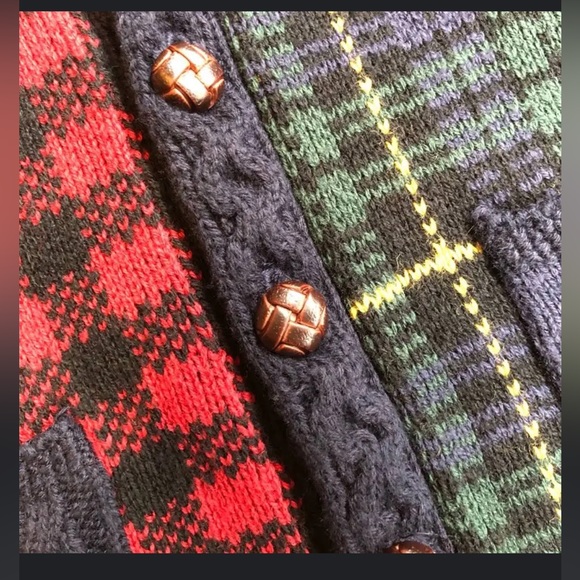 NWT Ralph Lauren Boys Patchwork Cable Knit Cardigan. Holiday Christmas - Picture 4 of 11